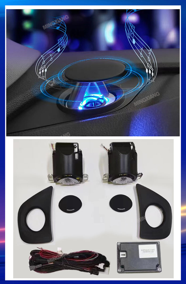 AudiGear Powered Telescopic Hidden Car Audio Front Tweeters with Ambient Light for Audi A4 B8 B9 S4 A6 C7 S6 A7 S7 A5 S5 Q5 Q7 A8 models