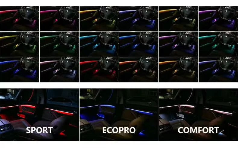 Audi A4 B8 2009-2016 Dynamic Ambient Lighting & Carbon Fiber Kit