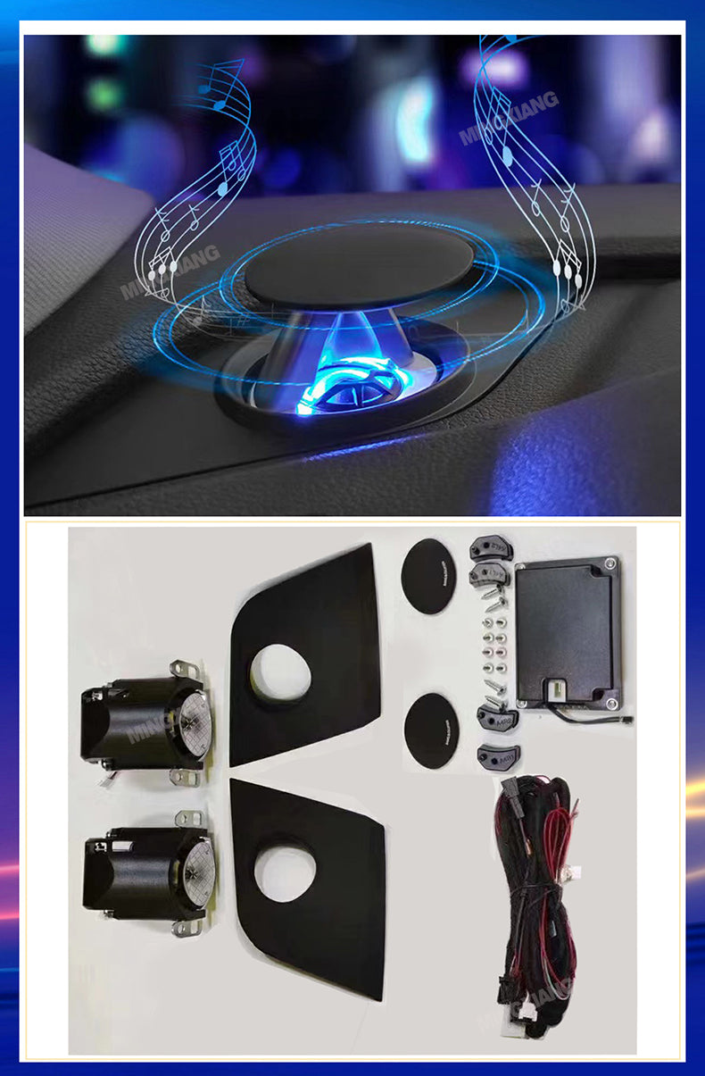 AudiGear Powered Telescopic Hidden Car Audio Front Tweeters with Ambient Light for Audi A4 B8 B9 S4 A6 C7 S6 A7 S7 A5 S5 Q5 Q7 A8 models