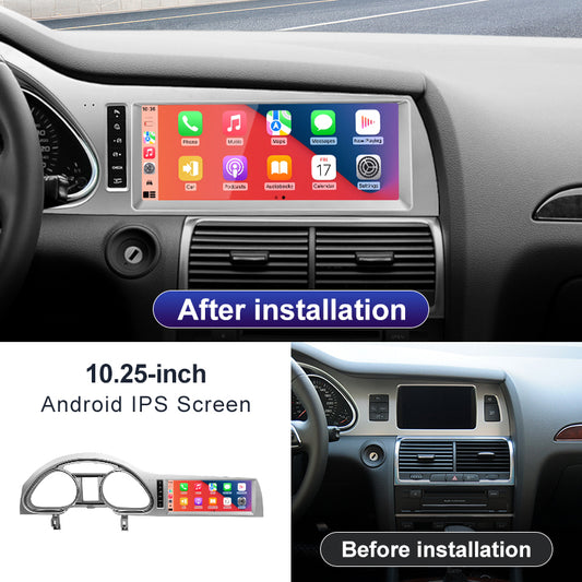 Audi Q7 2005-2015 10.25" 8-Core Android14 Wireless CarPlay Touchscreen with GPS Navigation