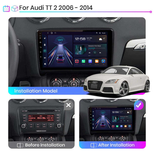 AudiGear Touchscreen for Audi TT MK2 8J Android CarPlay Radio GPS Navigation TT MK2 8J 2006-2014