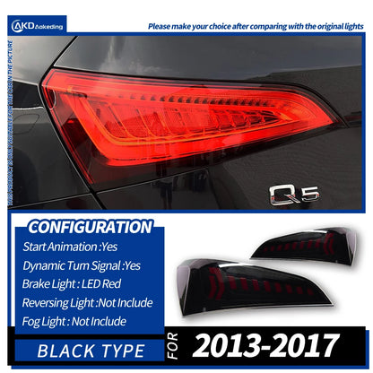 For Audi Q5 Led Tail Light Taillights 2008-2018 Dynamic Signal Animation Rear Lamp Stop Brake Reverse Automotive Accessories